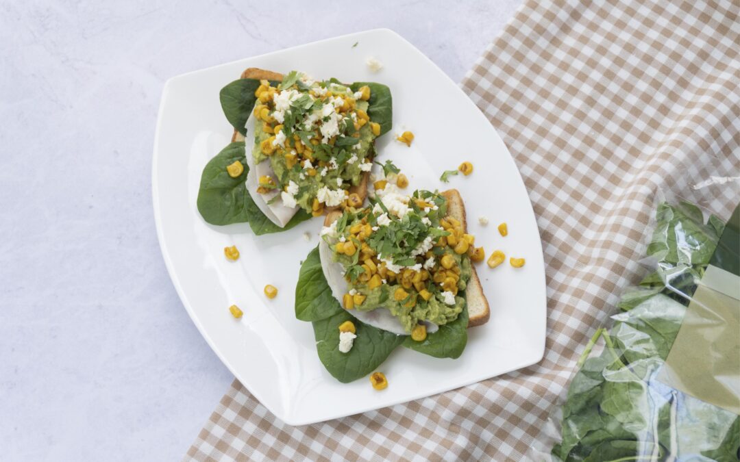 Crostini de Maíz con Espinaca Kultiva Organics