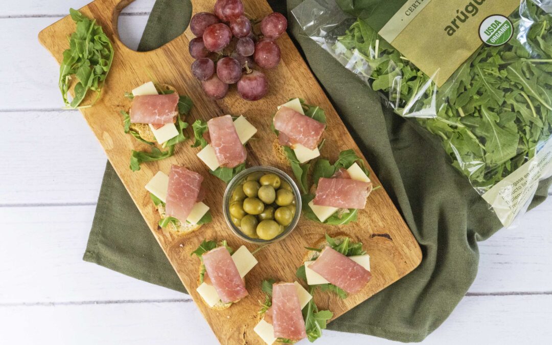 Crostinis de Jamón Serrano con Arúgula